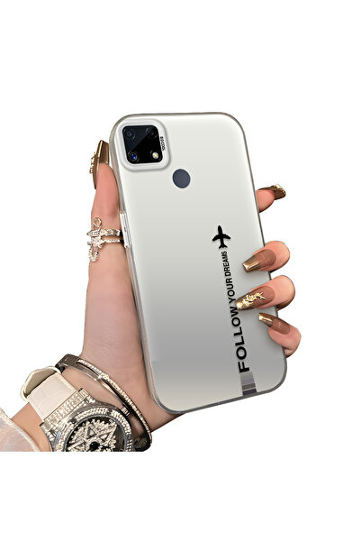 ucuc حافظة حماية للعدسات من السيليكون الصلب الأكريليكي المتوافق مع Realme C25...