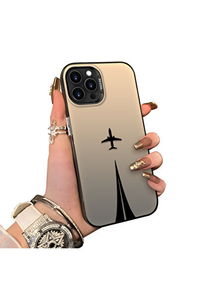 ucuc iPhone 14 Pro Max Uyumlu Sert Akrilik Arka Silikon Kenar Lens Koruma Kıl...