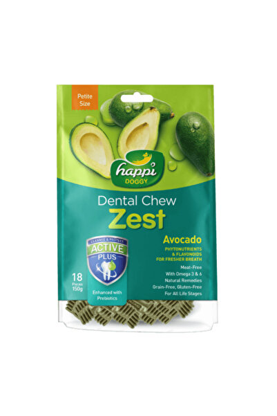 Happi Doggy مضغ أسنان بنكهة الأفوكادو - 2.5 بوصة (18 قطعة) - 150 غرام