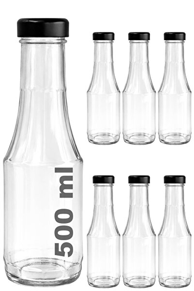 Afracam 500 ml Sütun Cam Şişe Meşrubat, Meyve Suyu, Limonata Şişesi 500 cc Me...