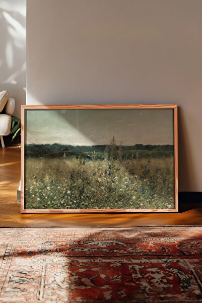 Postifull Vintage Painting, Wooden Framed Poster, Vintage Wall Decor