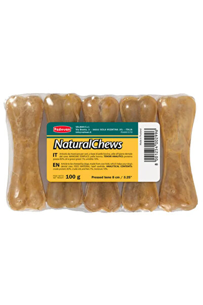 Padovan عظمة مضغ طبيعية [الوزن - 100 غرام، العدد - 5، الحجم - 8 سم]