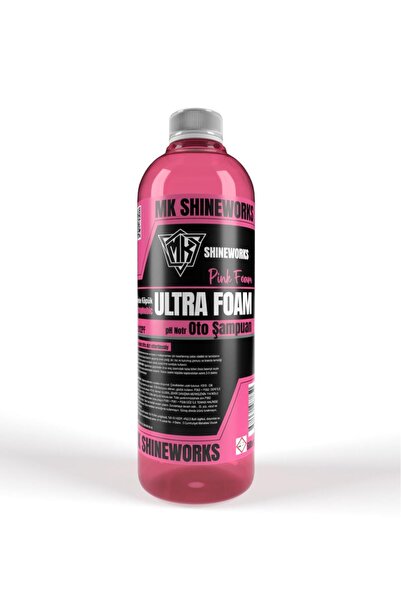MK SHINEWORKS Pembe Renkli Araç Yıkama Şampuanı Keyifli Köpük Parlak Temizlik