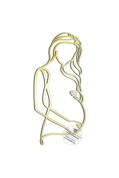 Decoratiuni Dulci Silueta tanara insarcinata | topper decor tort lateral - Au...