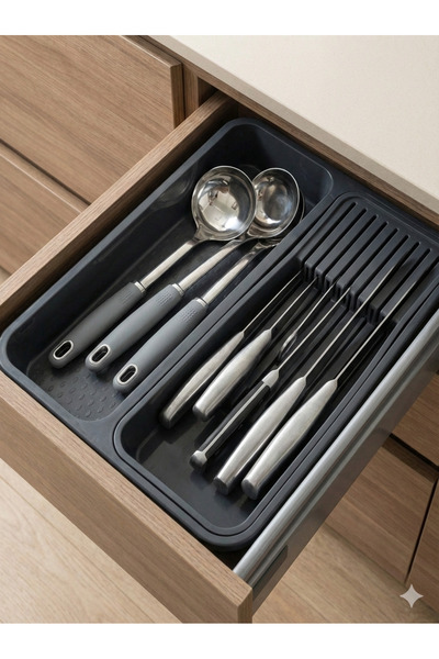 Padilon Drawer Knife Holder & Ladle Organizer 26X40 cm Drawer Organizer with ...