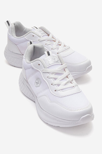 CCWAY AYAKKABI Double Stripe Stitched Anorak Women's Sports Shoes White White