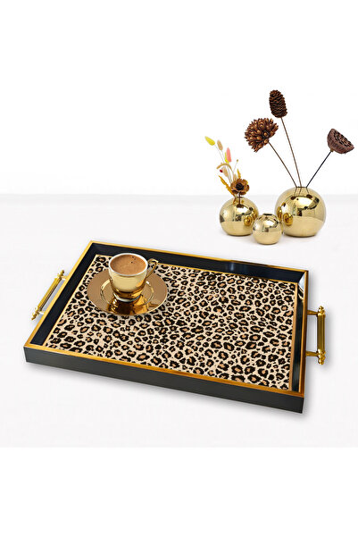 MAYAHOME CONCEPT 49*29cm Orange Patterned Decorative Tray Tpa9821