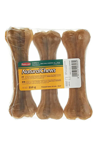 Padovan عظمة مضغ طبيعية [الوزن - 210 غرام، العدد - 3، الحجم - 14 سم]