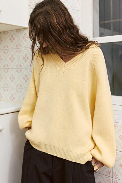 Pull & Bear Asimetrik etekli oversize kazak