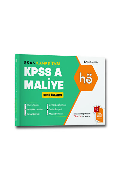 hukuk öğretir 2026 KPSS A MALİYE KONU ANLATIMLI KİTAP