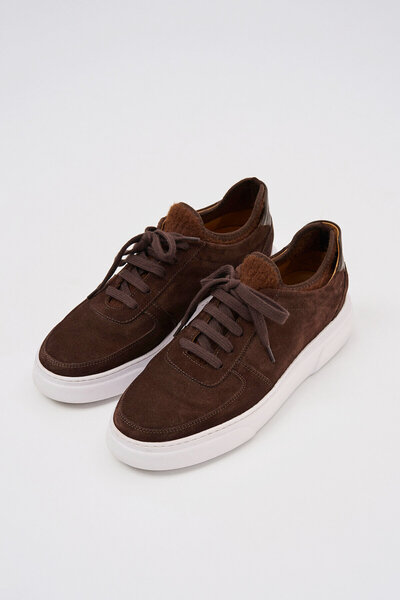Bisse Studio Men's Sports Suede Brown Shoes