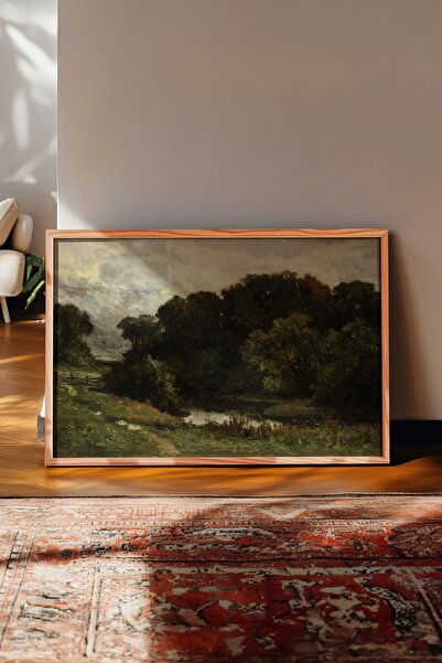 Postifull Vintage Painting, Wooden Framed Poster, Vintage Wall Decor