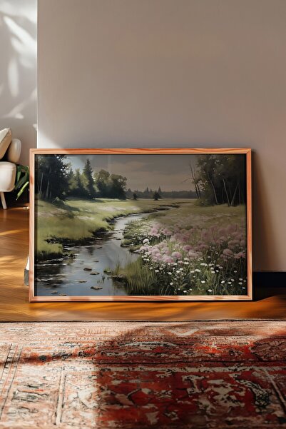 Postifull Vintage Painting, Wooden Framed Poster, Vintage Wall Decor