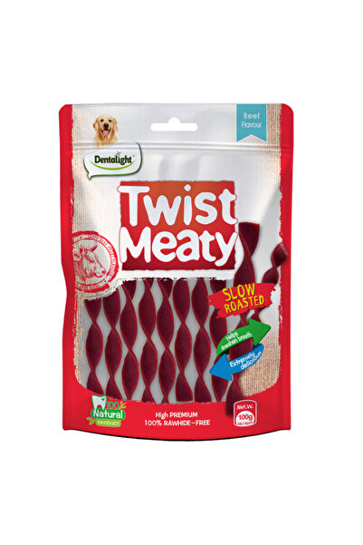 DENTALIGHT وجبة خفيفة للكلاب من تويست ميتي 5 بوصة - لحم بقري 100 غرام