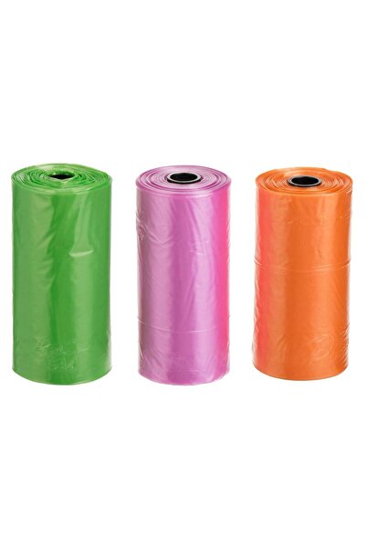 OEM Colored PET Sanitary Bags with Lavender Scent - 3 rolls
