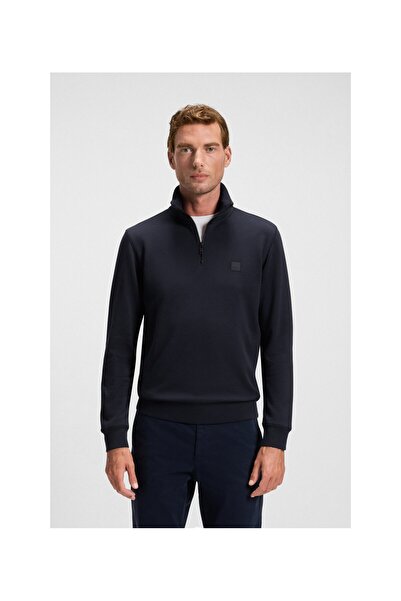 BOSS Pamuklu Yarım Fermuarlı Dik Yaka Sweat Erkek SWEAT 50468926 404