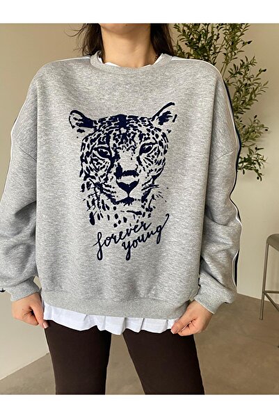 Bade Butik Γκρι επένδυση fleece Λιόου Σουέτ