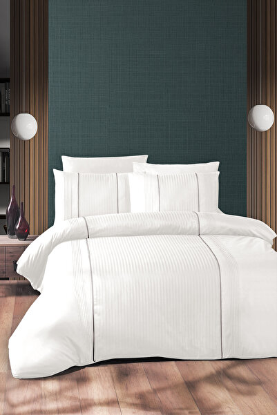 First Choice Elegant 100 Pamuk 150 TC (56 Tel) Jakarlı Çift Kişilik Nevresim ...