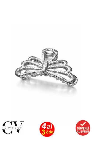 cityvision Modern Ribbon Style Silver Color 7.5 cm Metal Hairpin - Stylish an...