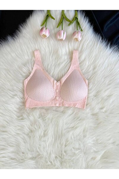 Hirazenmoda Women's Front Button Laser Cut Shaping / Sculpting Pad Bra