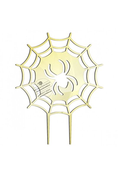 Decoratiuni Dulci Spider web topper - Mirror gold