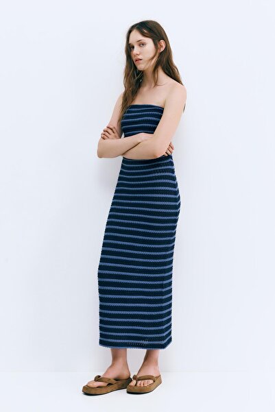 Pull & Bear Çizgili midi elbise