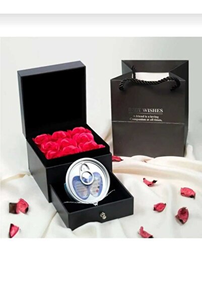 PEKPLUS Çekmeceli Güllü Kutu İstiridye İçinde İnci Kolye Seti Sevgililer Günü...