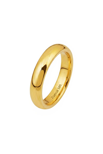 ZÜMRÜT SARRAF 14 Ayar Altın 4 mm Düz Alyans