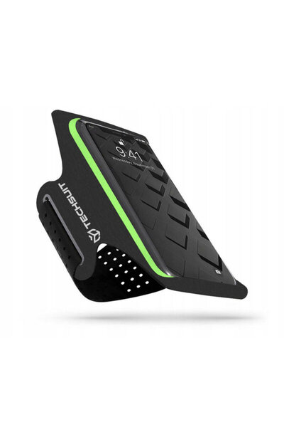 Techsuit Husă de telefon pentru jogging, TH10, 6,5", negru/verde