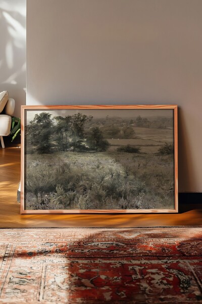 Postifull Vintage Painting, Wooden Framed Poster, Vintage Wall Decor