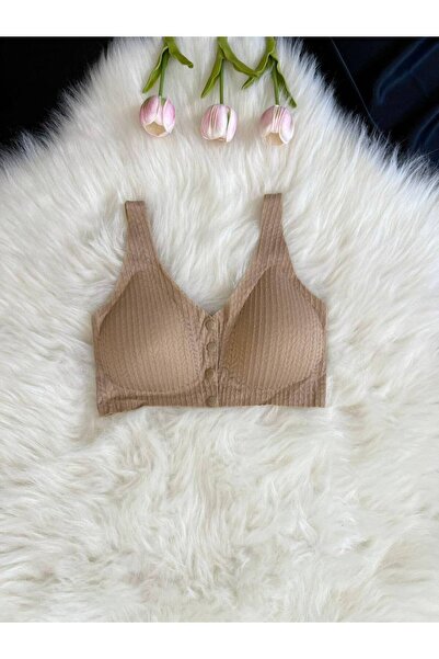 Hirazenmoda Women's Front Button Laser Cut Shaping / Sculpting Pad Bra