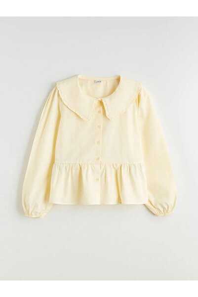 LC Waikiki Yellow Peter Pan collar Girls' Shirt (S6)