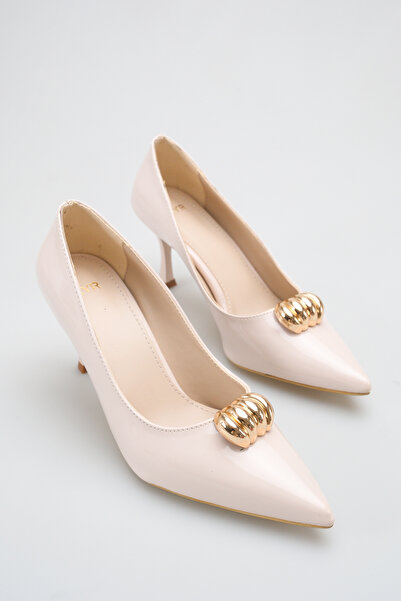 meyra'nın ayakkabıları Women's Buckle Detailed Heeled Shoes Patent Leather