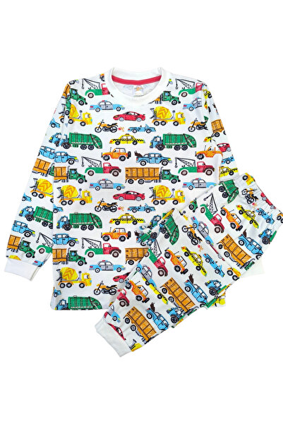 zahider Set de pijamale pentru băieți cu model de mașini din bumbac 100% piese