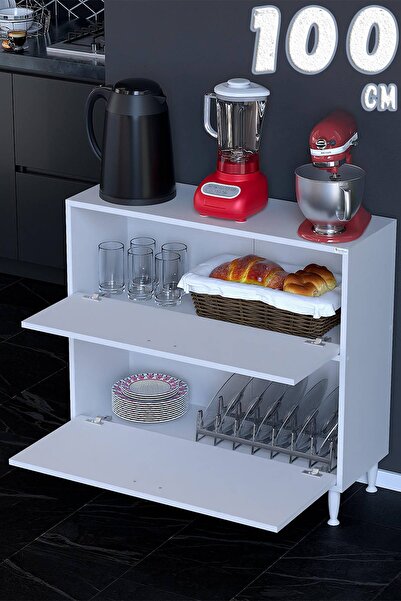 Modilayn Loya 32,5 cm Derinlik, 2 Kapaklı Çok Amaçlı Mutfak Dolabı (Farklı Öl...