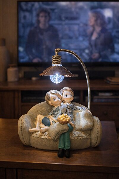 Lexi Bella Sevgiliye Hediye Koltukta Oturan Romantik Aşıklar Temalı Işıklı Bi...