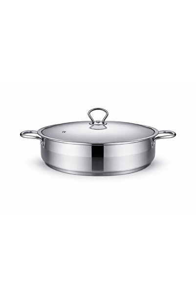 Royalty Line Stainless steel pot with metal lid 34 x 13 cm