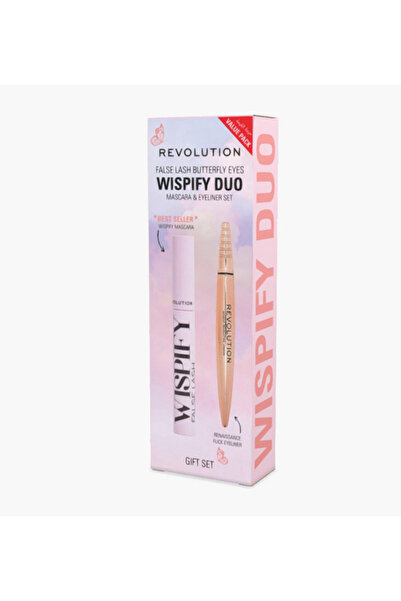 MAKEUP REVOLUTION مجموعة ماسكارا وكحل Wispify Duo