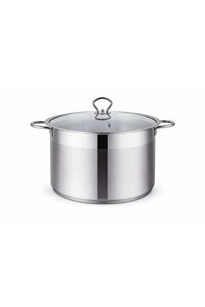 Royalty Line Stainless steel pot with glass lid 34 x 24 cm