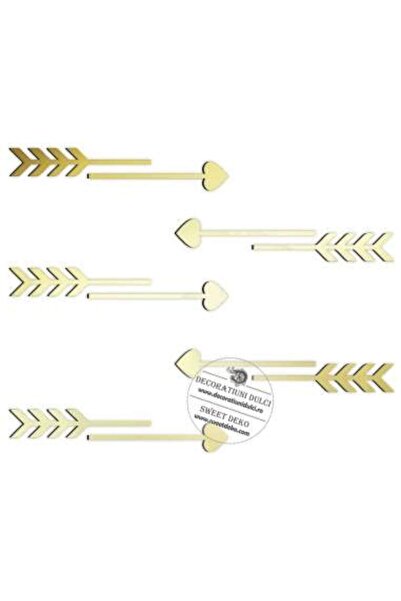 Decoratiuni Dulci Cupid's Arrow Cake Topper for Cake Decoration (Set of 5) - ...