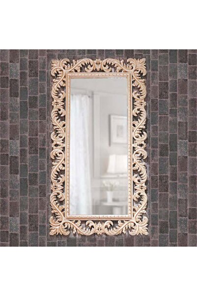 Dekordelisi Antik Avangarde Sentoz Boy Aynası Bej EN: 83 cm BOY: 153 cm