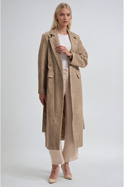 Lijuri Belted Textured Cashmere Coat 7122
