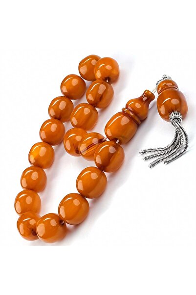 TESBİHCİBABA Maskot Eski Usul Benzetme Hareli Sıkma Kehribar Tesbih