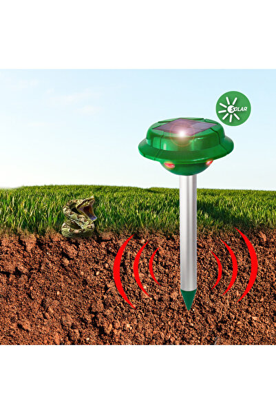 PELLER Köstebek Yılan Fare Kovucu Cihaz Güneş Enerjili Dayanıklı Ultrasonik K...