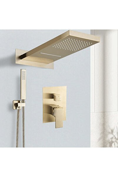 OEM Built-in Shower Set with Rectangular Handheld Shower, 3 Functions, Brushe...