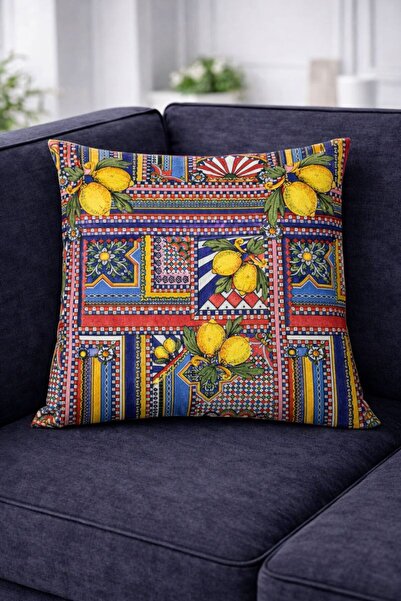 Eys Husă de pernă Milano Sole Alessi din bumbac, cu două fețe, cu fermoar asc...