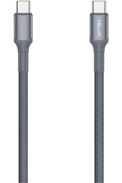 telux FLEXIX 60W USB-C to USB-C Braided Cable 1m, Laptop Compatible, 10K+ Ben...