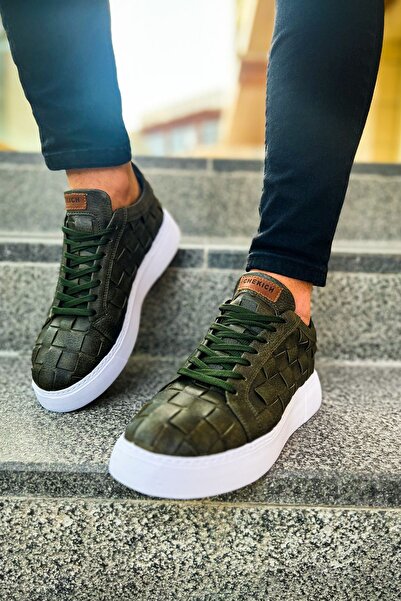 Zerenyus Vimini Lace-Up Κομψά Casual Ανδρικά Αθλητικά Παπούτσια Χακί