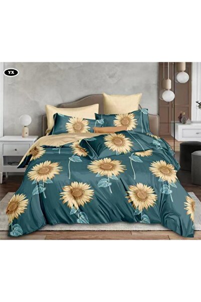 ANATOLIATEKSTILE Finet Bed Linen 6 Pieces, Complete Matrimonial Set, Modern M...