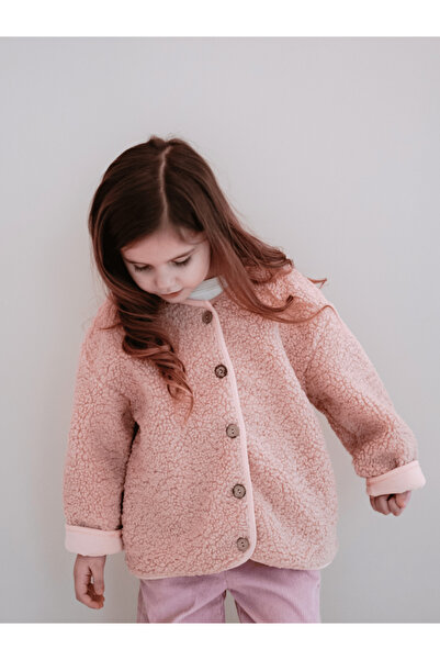 Fluffyboon Teddy Çocuk Ceket - Blush Pink